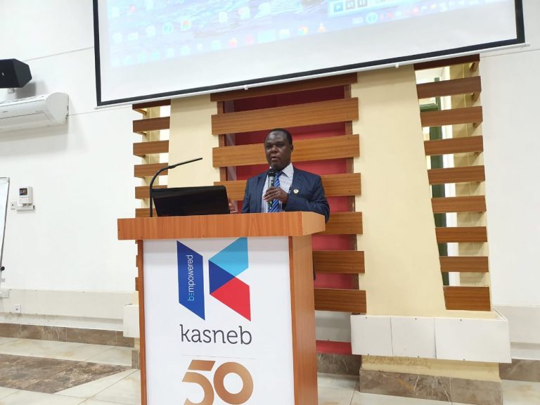 Dr Juma Mukhwana Director General and CEO of the Kenya National Qualifications Authority opening a stakeholder workshop organised by KASNEB to formulate occupational standards for the Acocountancy profession in Kenya.