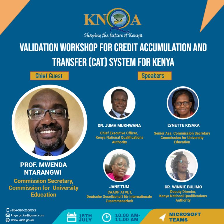 Validation Workshop for Credit Accumulation and Transfer (CAT) System for Kenya