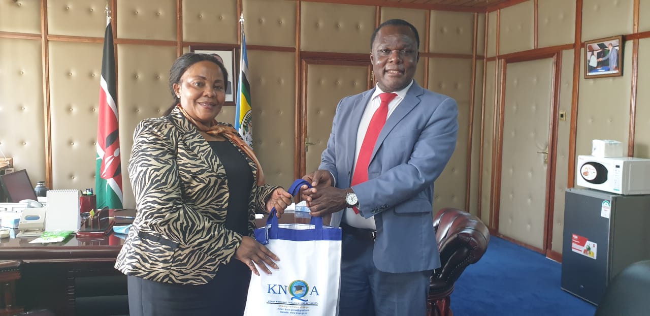 KNQA CEO Dr. Juma Mukhwana today briefed the PS Vocational and Technical Training Dr. Margaret Mwakima on the rollout plans for the Recognition of Prior Learning (RPL)