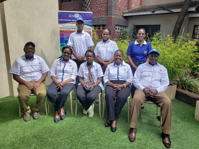 Members of SAQA department led by Dr.Bulimo attending a workshop to draft a National Policy for curriculum development in Kenya. The team is joined by senior officers drawn from TVET-CDACC(Dr.Osumba HoD curriculum development -3rd from left ) and KICD (Mrs Jackline Onyango.