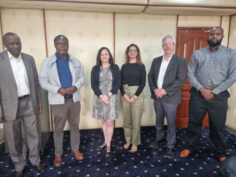 The DG of the KNQA Dr Juma Mukhwana and Dr John Osoro Deputy Director Research meeting with a team from Colleges and Institutes Canada to discuss about training for the Blue Economy in Kenya