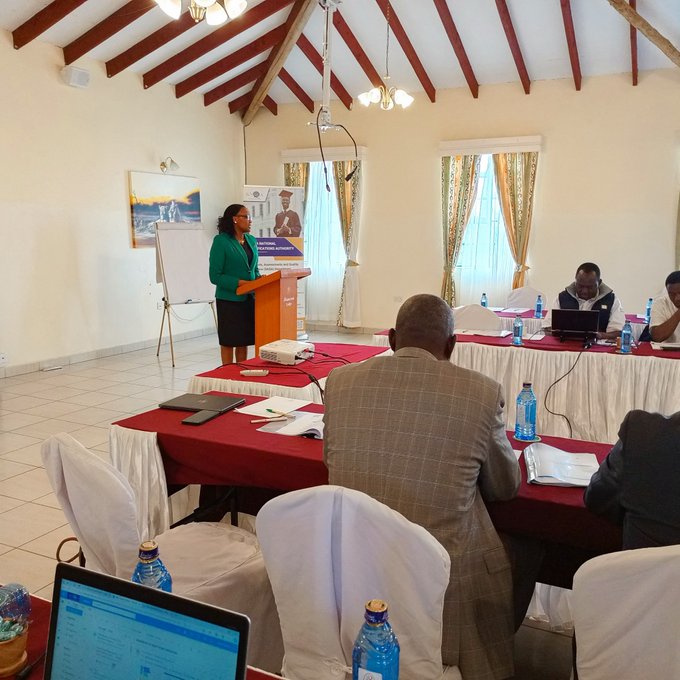 KNQA Director General Dr. Alice Kande addresses members  of  the Technical Working Committee on KCATs during a workshop to draft standards and guidelines for KCATs at Manzoni Lodge in Machakos County on 6th May 2024.
